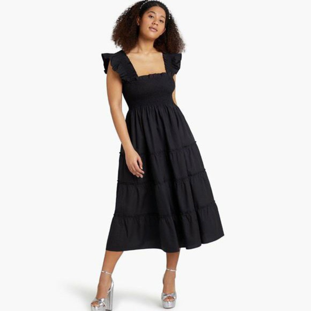 NWT Ellie Nap Dress - opaque black swiss dot